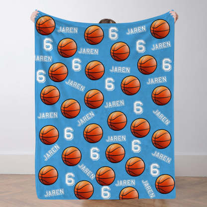 Personalisiertes Basketballdecke Mit Spielernamen Individuelle Sportdecke Geschenk Für Basketballfans Und Spieler