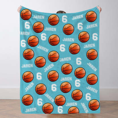 Personalisiertes Basketballdecke Mit Spielernamen Individuelle Sportdecke Geschenk Für Basketballfans Und Spieler