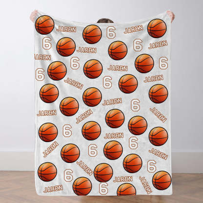 Personalisiertes Basketballdecke Mit Spielernamen Individuelle Sportdecke Geschenk Für Basketballfans Und Spieler