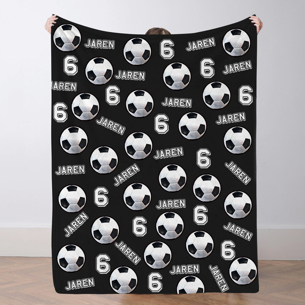 Personalisiertes Fußballdecke Mit Spielernamen Individuelles Geschenk 