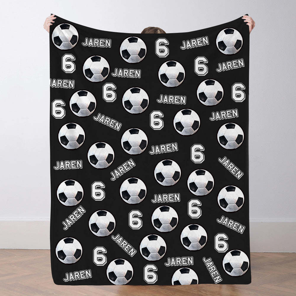 Personalisiertes Fußballdecke Mit Spielernamen Individuelles Geschenk 