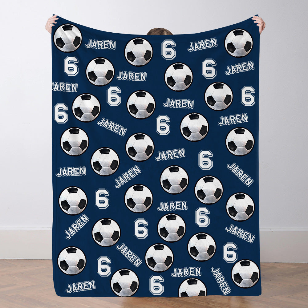 Personalisiertes Fußballdecke Mit Spielernamen Individuelles Geschenk 