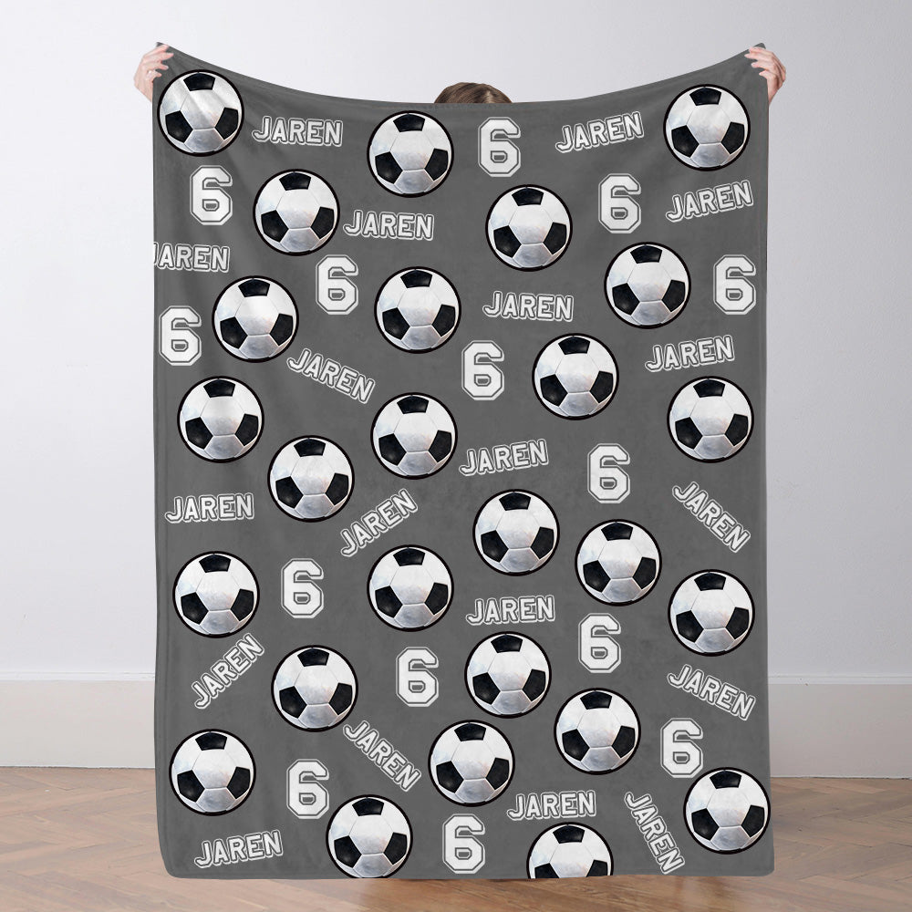 Personalisiertes Fußballdecke Mit Spielernamen Individuelles Geschenk 
