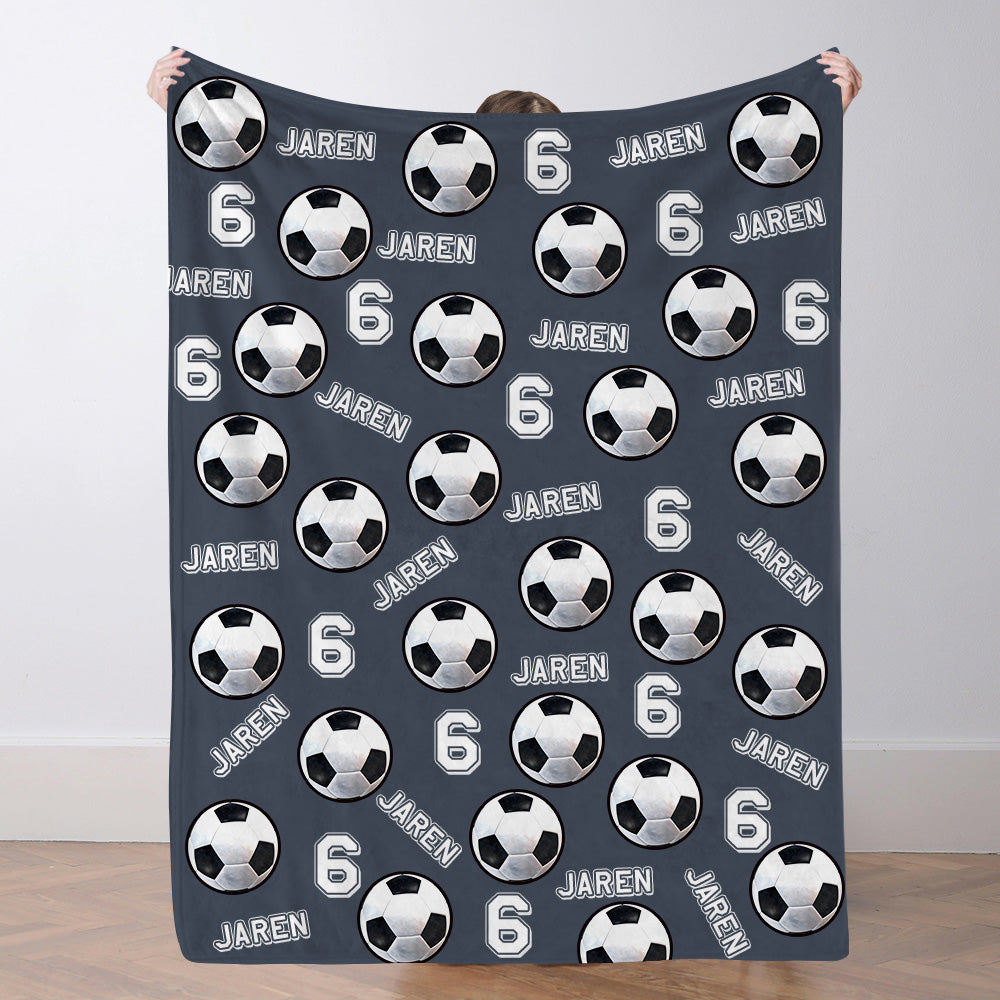 Personalisiertes Fußballdecke Mit Spielernamen Individuelles Geschenk 
