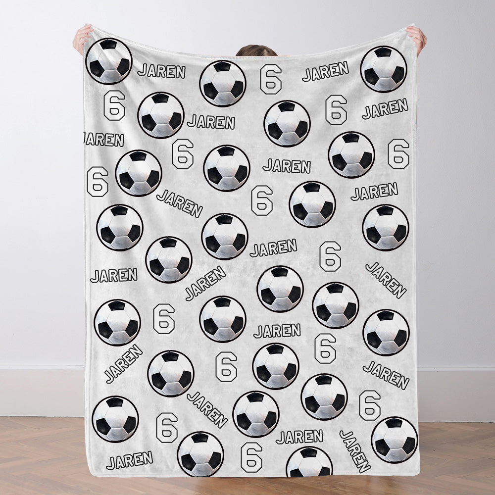 Personalisiertes Fußballdecke Mit Spielernamen Individuelles Geschenk 