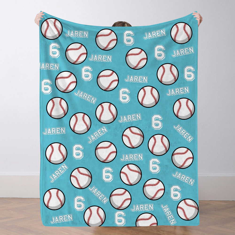 Personalisierte Baseballdecke Mit Namen Und Nummer Individuelles Gesch