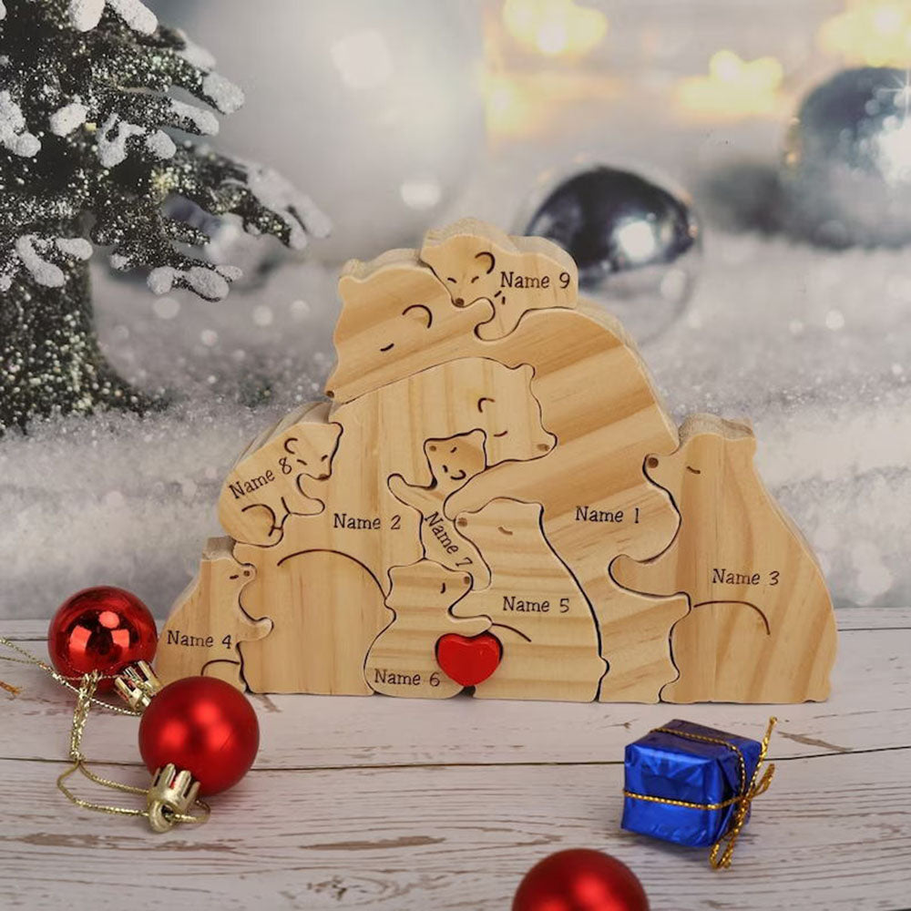Personalisiertes Holz Bären Name Puzzle Andenken Geschenk