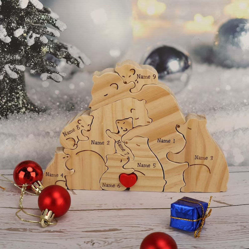 Personalisiertes Holz Bären Name Puzzle Andenken Geschenk