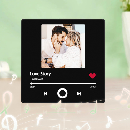 Personalisierter Musik Foto Kühlschrankmagnet Mehrere Bilder Ganzes Lied Abspielbar Geschenk Für Paare