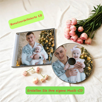Individuelle CD Zum Vatertag Mit Persönlicher Playlist Und Foto Geschenkidee Für Papa Mit 12 Wunschliedern