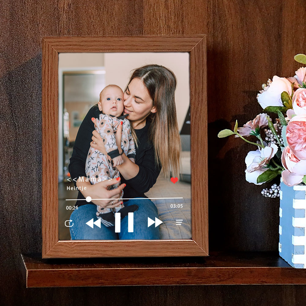 Personalisierbarer Musikfoto Rahmen mit vollständiger Songwiedergabe für Mama