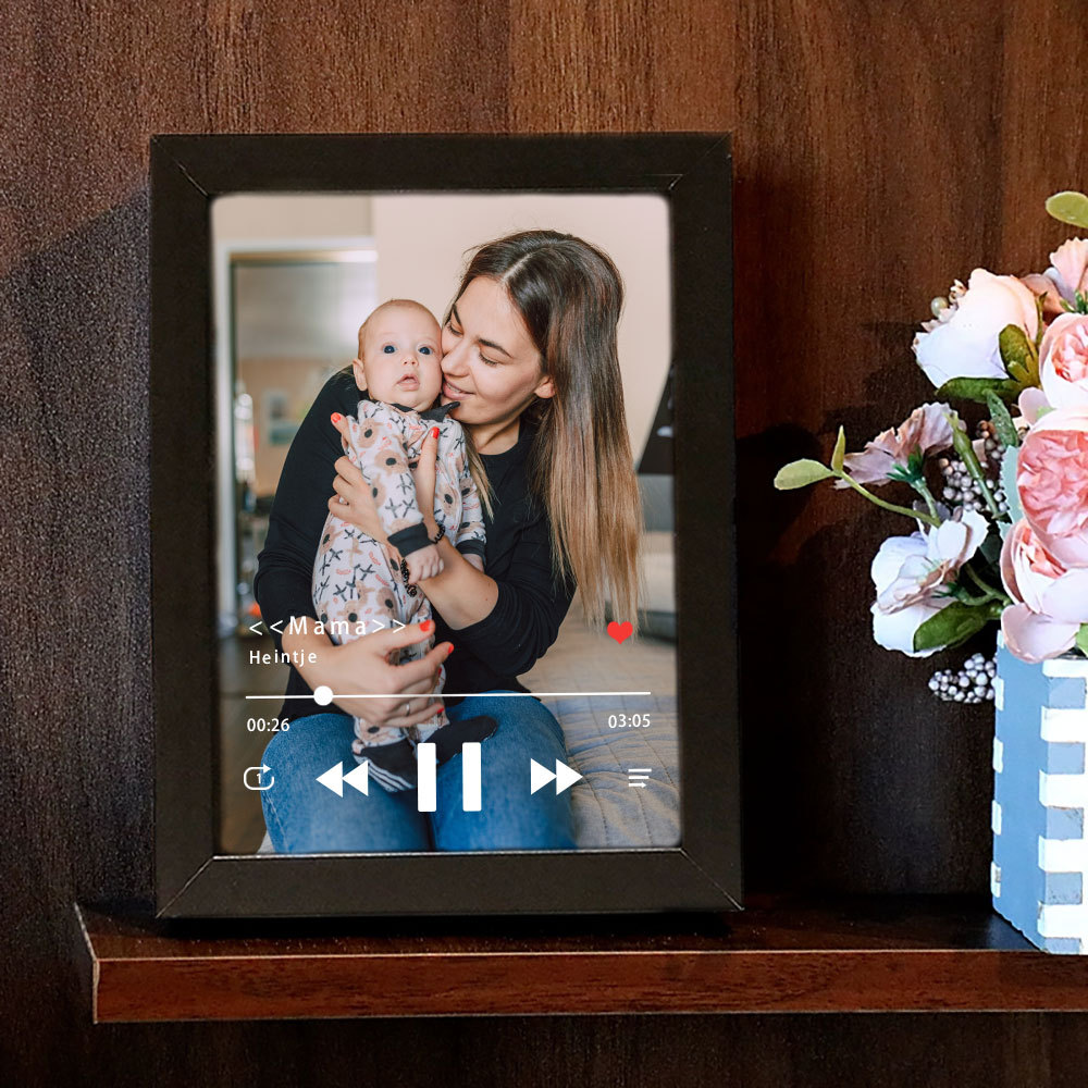 Personalisierbarer Musikfoto Rahmen mit vollständiger Songwiedergabe für Mama