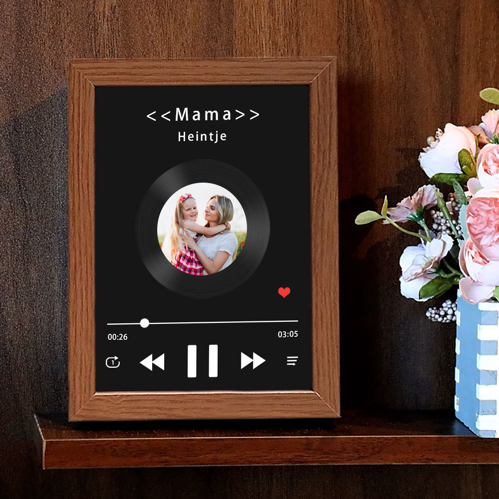 Anpassbarer Musikrahmen Lade dein Lied und Foto hoch für ein einzigartiges Geschenk
