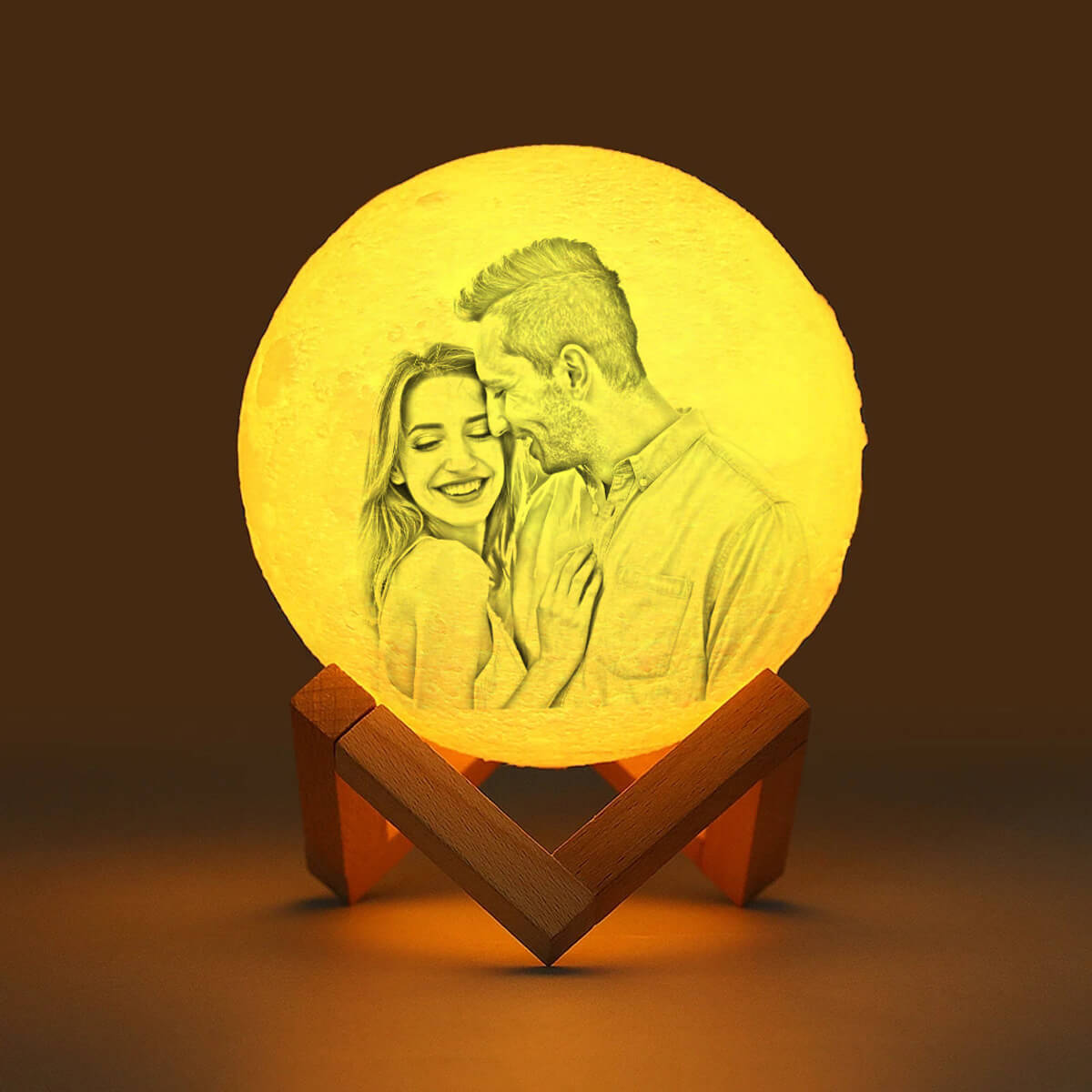Personalisierte Mondlampe mit Foto 3D Gravierte Mondlicht
