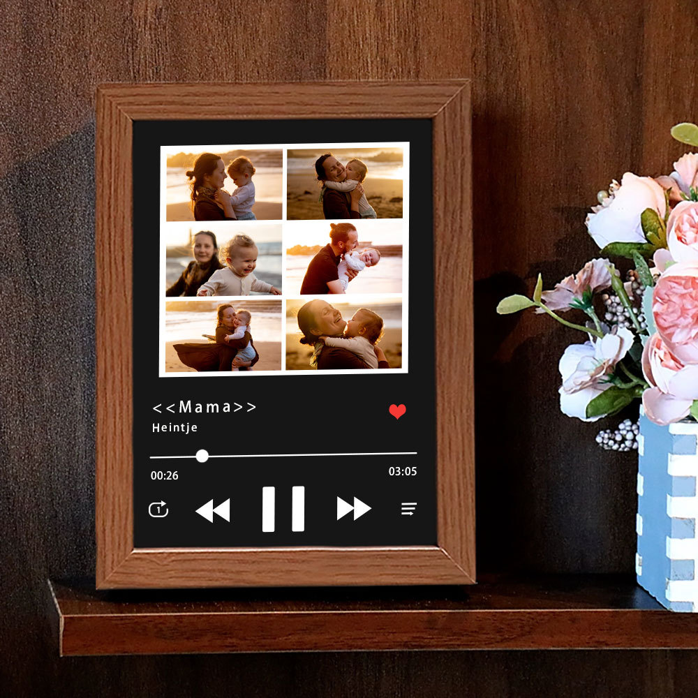 Personalisierter Musikrahmen mit mehreren Bildern und ganzer Songwiedergabe