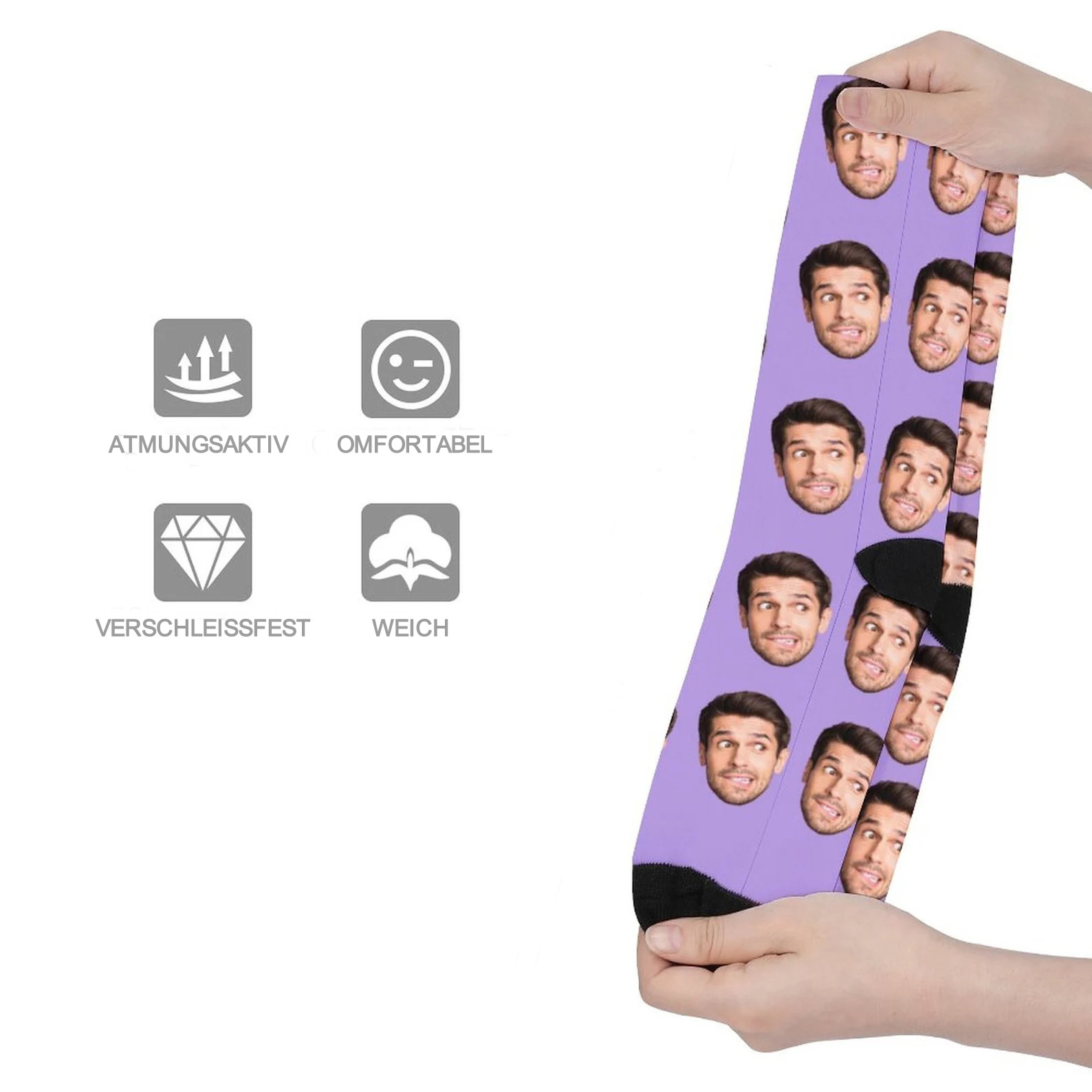 Personalisierte Weihnachts Socken Mit Hundegesicht