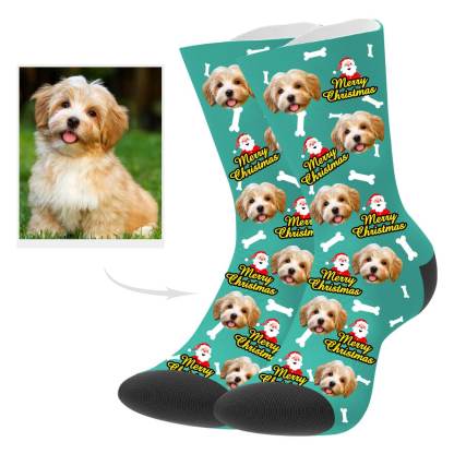 Weihnachtssocken Mit Hundefoto Personalisierte Hund Weihnachtssocken