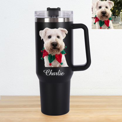 Personalisierter Edelstahl Tumbler mit Griff 1,2L Foto Becher