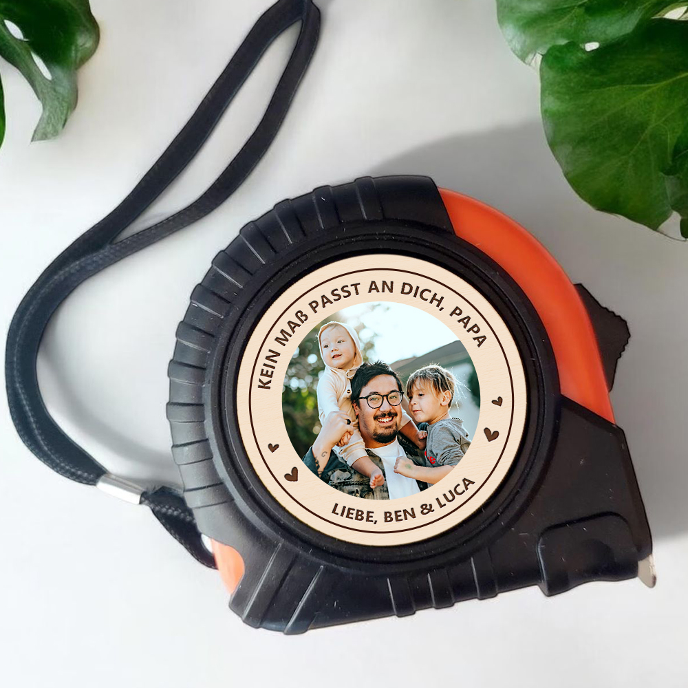 Personalisiertes Maßband Mit Foto Werkzeug Geschenk Für Papa Und Handwerker