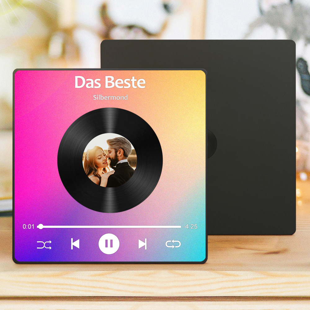 Individueller Foto und Song Kühlschrankmagnet für Verliebte mit vollst