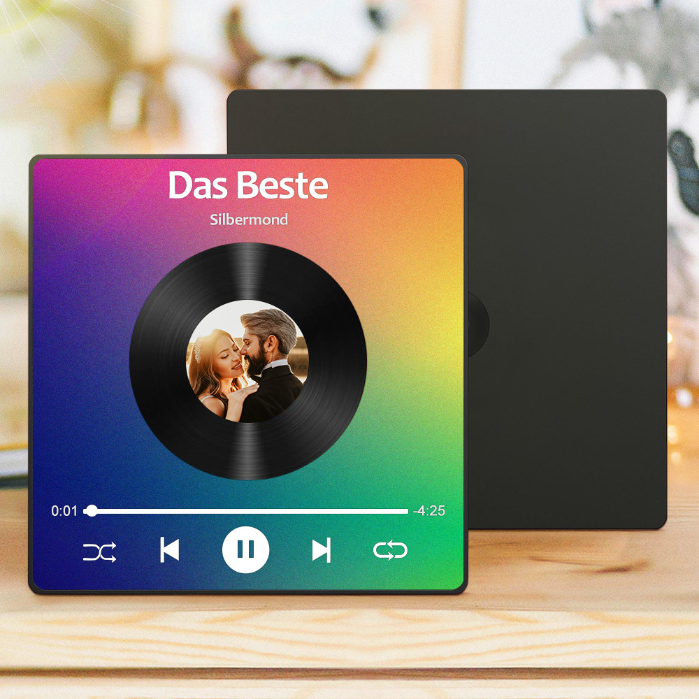 Individueller Foto und Song Kühlschrankmagnet für Verliebte mit vollständiger Musikwiedergabe