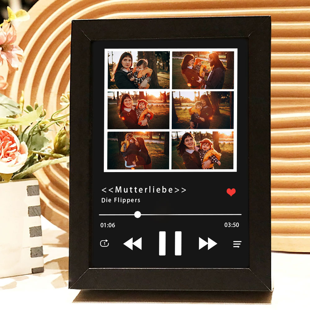 Personalisierter Musikrahmen mit mehreren Bildern und ganzer Songwiedergabe