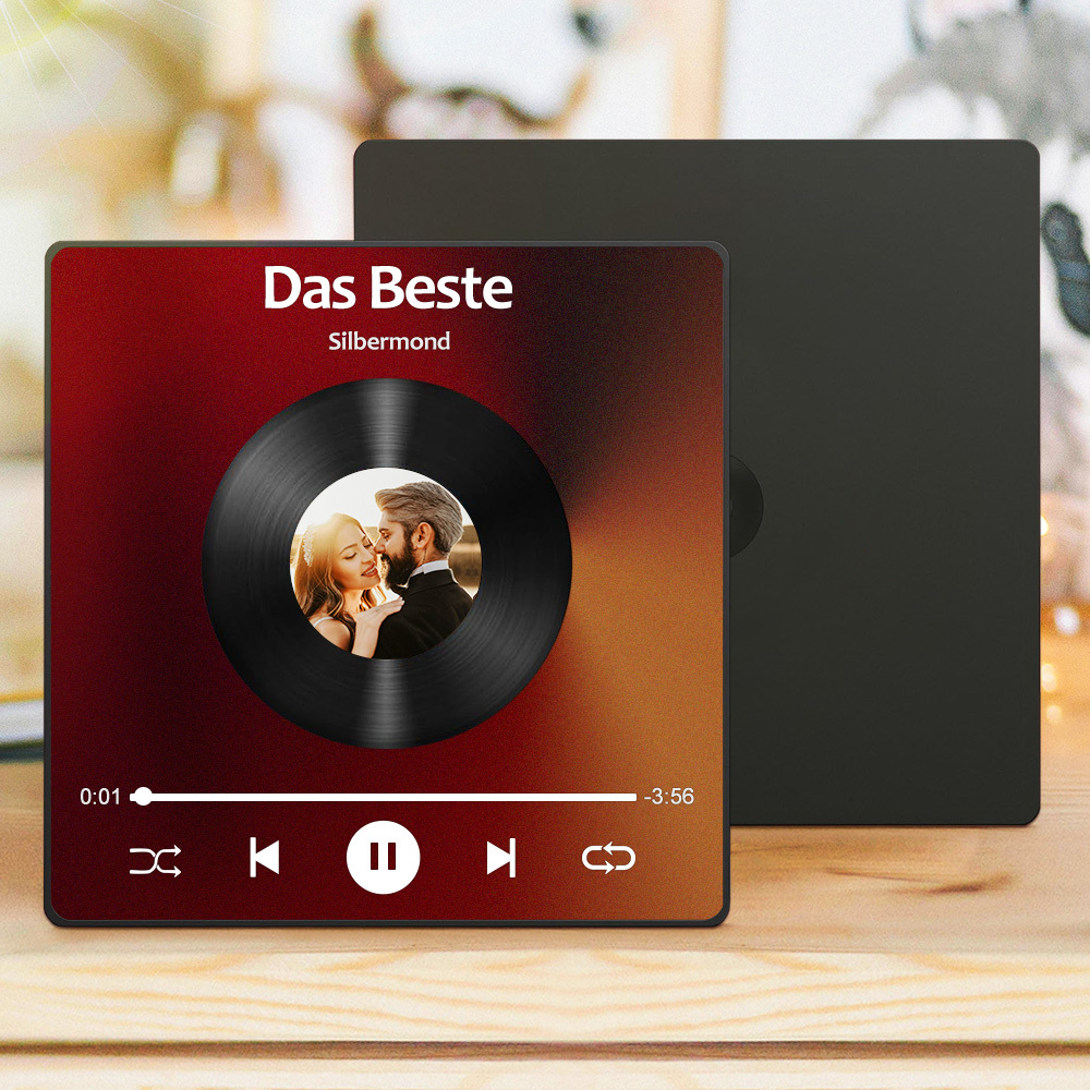 Individueller Foto und Song Kühlschrankmagnet für Verliebte mit vollständiger Musikwiedergabe