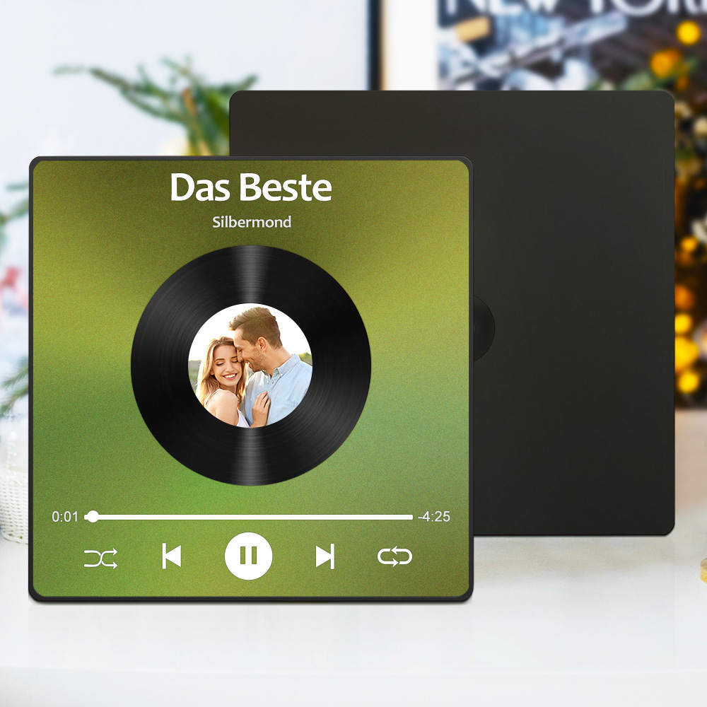 Individueller Foto und Song Kühlschrankmagnet für Verliebte mit vollständiger Musikwiedergabe