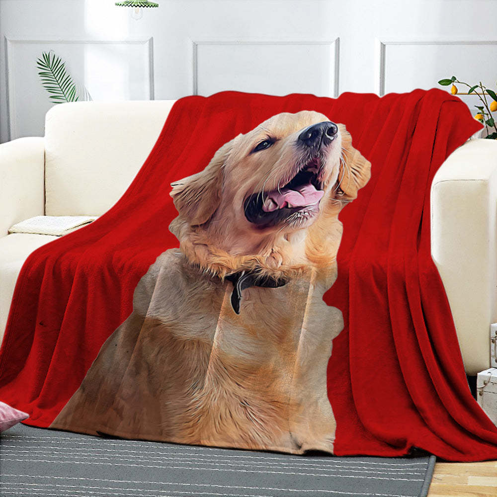 Personalisierte Fotodecke mit Foto Katze Hund Kuscheldecke Flauschige Decke mit eigenem Bild