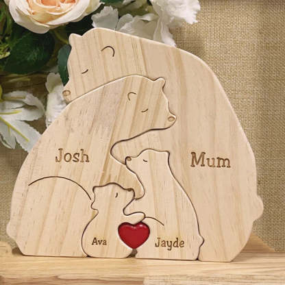 Personalisiertes Holz Bären Name Puzzle Andenken Geschenk