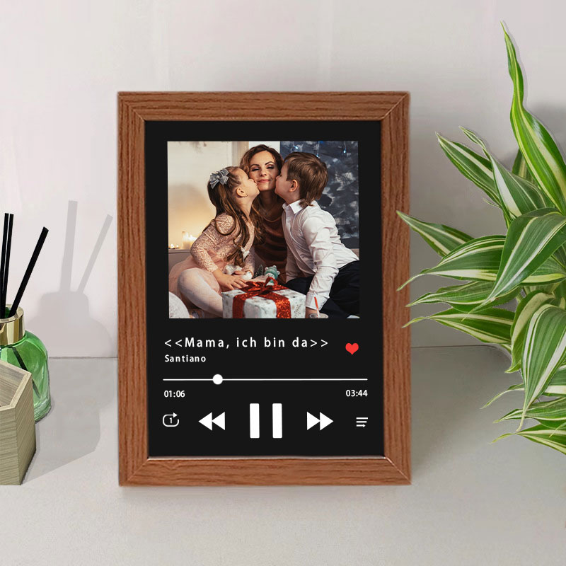 Fotorahmen mit Musik Personalisiert Ganzes Lied Musikrahmen Individuel