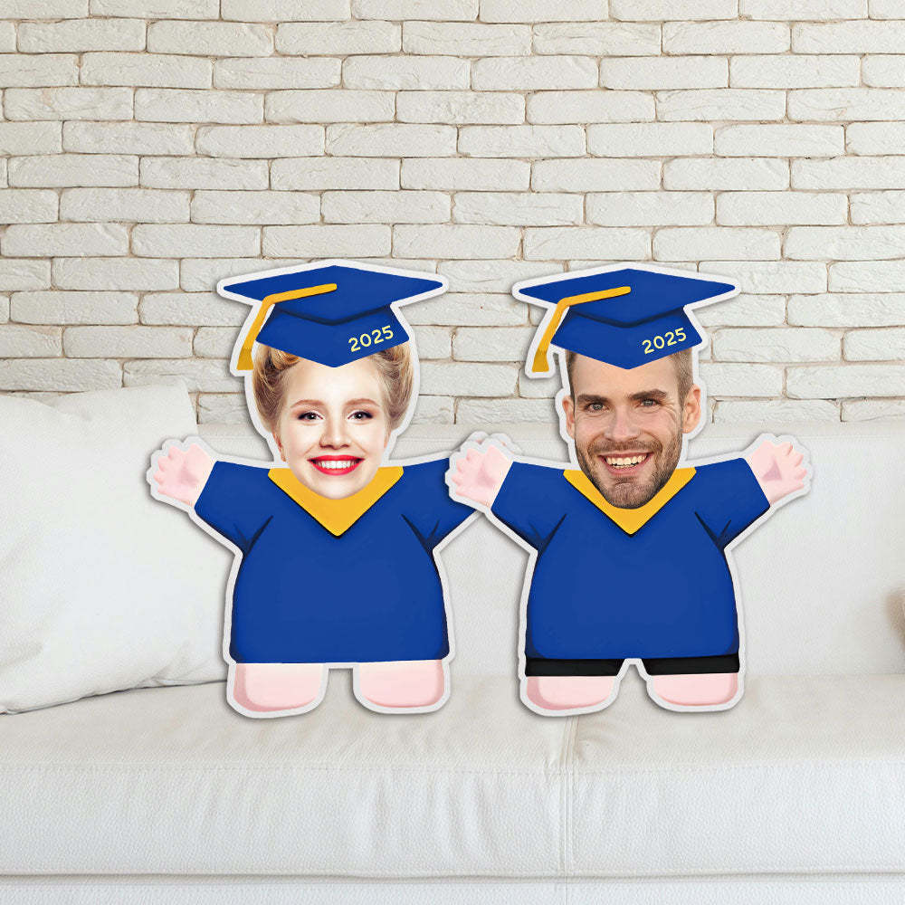 Personalisierte Abschluss Kissen Mit Foto Im Talar Absolventen Gesichtskissen Graduation Geschenk