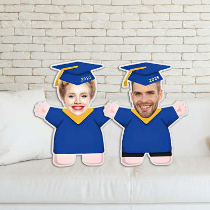 Personalisierte Abschluss Kissen Mit Foto Im Talar Absolventen Gesichtskissen Graduation Geschenk
