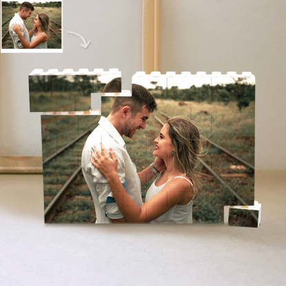 Personalisierter Baustein Fotoblock Puzzle Herz Foto Baustein Geschenk zum Jubiläum