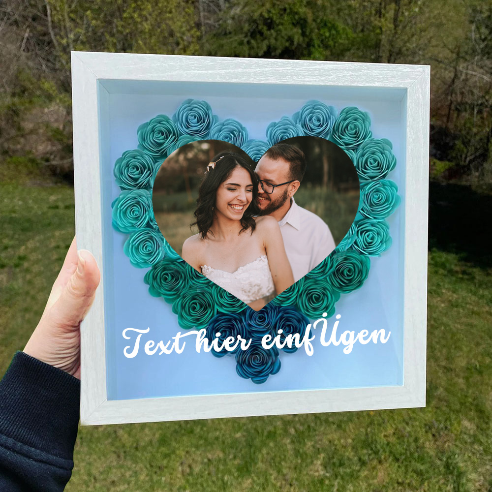 Muttertags Blumen Schattenbox Trockenrosen Namensrahmen Personalisierte Bilder Blumen Schattenbox