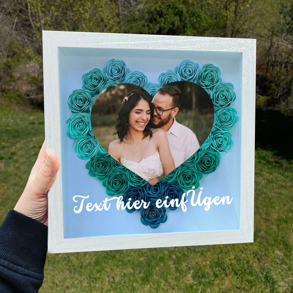 Muttertags Blumen Schattenbox Trockenrosen Namensrahmen Personalisierte Bilder Blumen Schattenbox