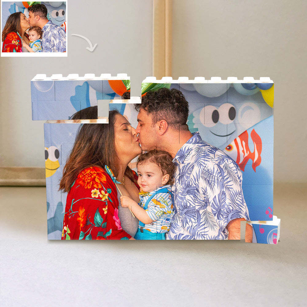 Individuelles Geschenk Personalisiertes Ziegelportrait Fotoblock Puzzl