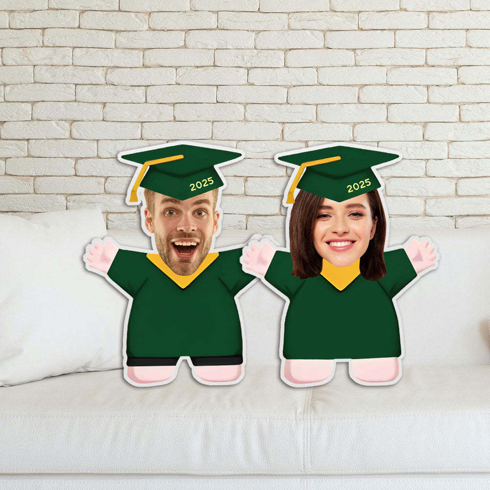Personalisierte Abschluss Kissen Mit Foto Im Talar Absolventen Gesichtskissen Graduation Geschenk