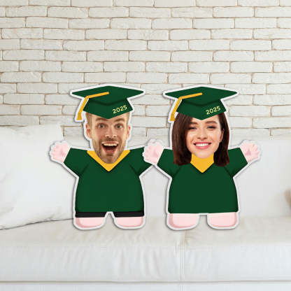 Personalisierte Abschluss Kissen Mit Foto Im Talar Absolventen Gesichtskissen Graduation Geschenk