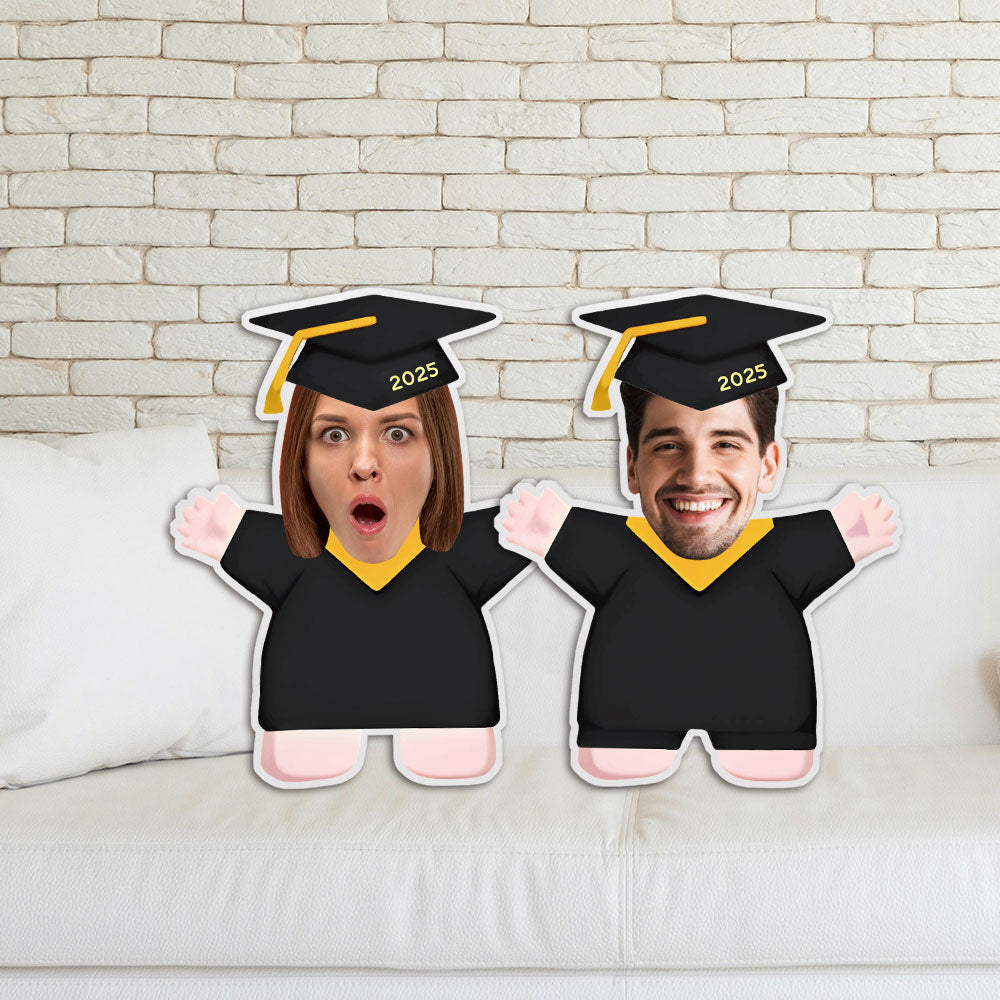 Personalisierte Abschluss Kissen Mit Foto Im Talar Absolventen Gesichtskissen Graduation Geschenk
