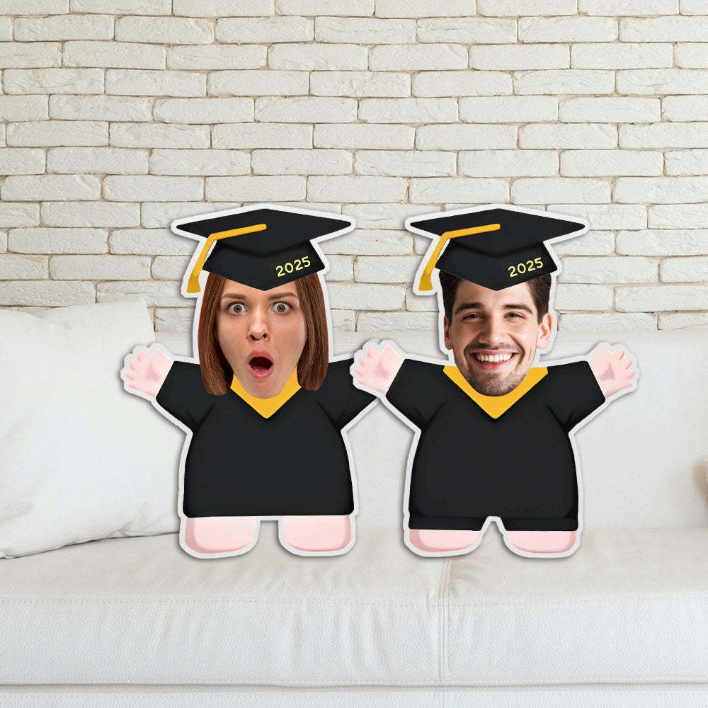 Personalisierte Abschluss Kissen Mit Foto Im Talar Absolventen Gesichtskissen Graduation Geschenk