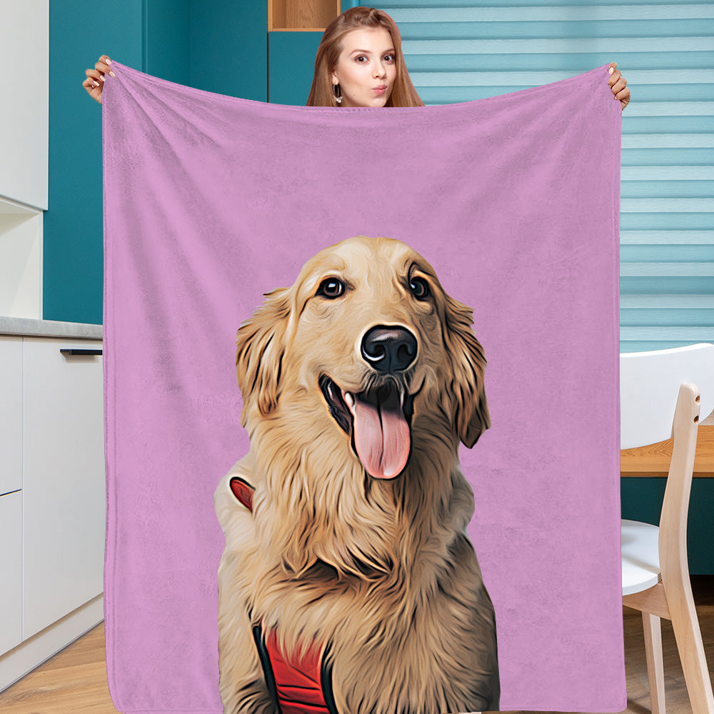 Personalisierte Fotodecke mit Foto Katze Hund Kuscheldecke Flauschige Decke mit eigenem Bild