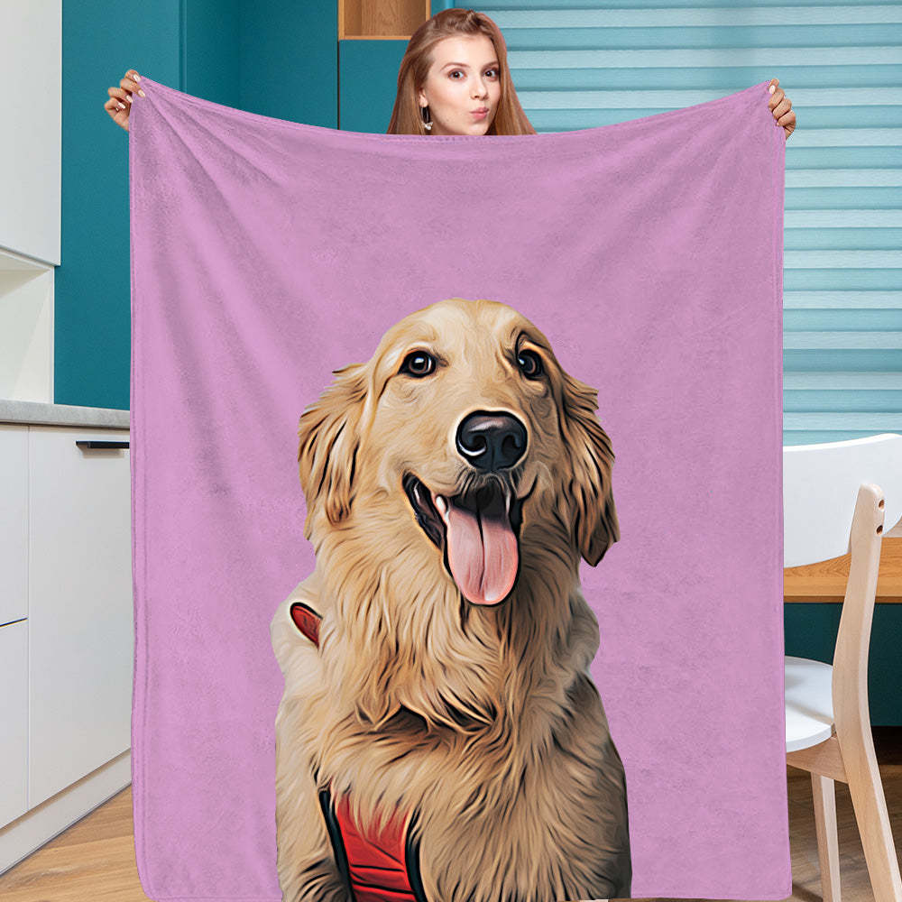 Personalisierte Fotodecke mit Foto Katze Hund Kuscheldecke Flauschige Decke mit eigenem Bild