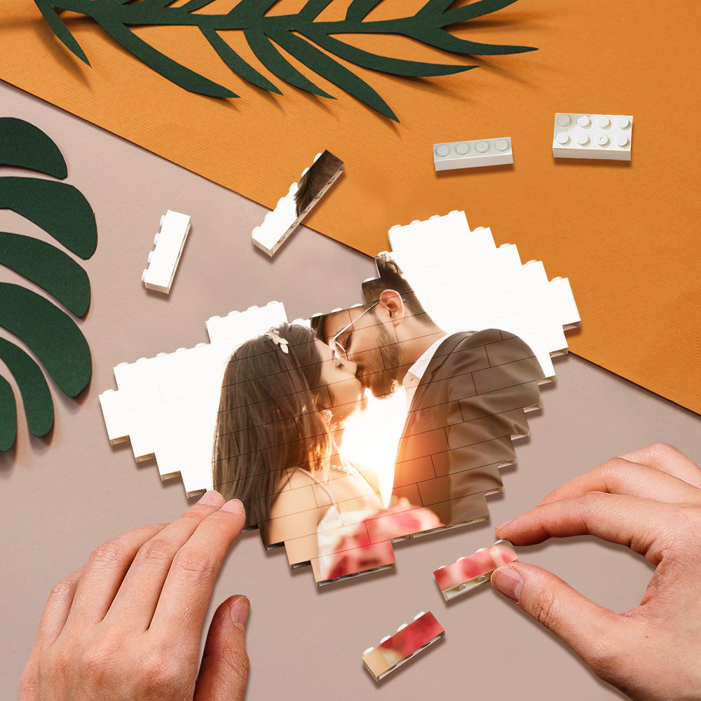 Personalisierter Fotoblock Puzzle Individuelles Baustein Porträt Geschenk zum Jubiläum