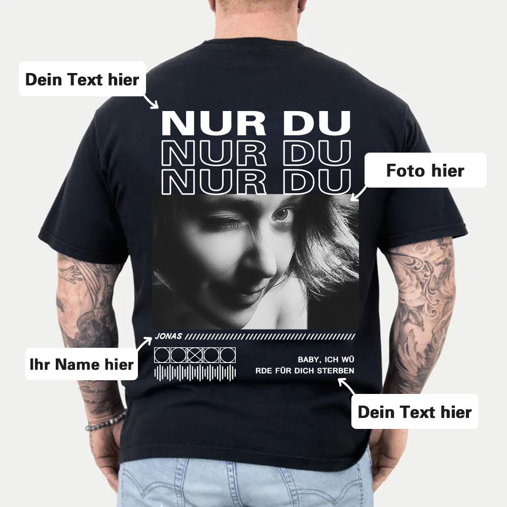 Personalisiertes Collage Foto TShirt Geschenk Für Freundin Oder Freund