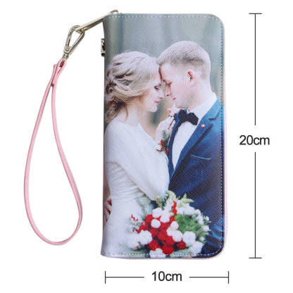 Personalisierte Foto Geldbörse Für Damen Beidseitiger Druck Leder Langbörse Muttertagsgeschenk