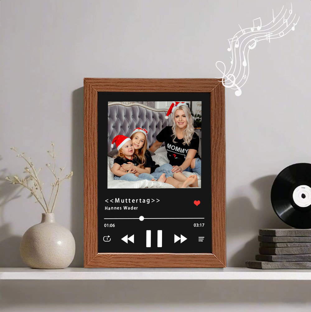 Personalisierter Musikrahmen mit mehreren Bildern und ganzer Songwiedergabe