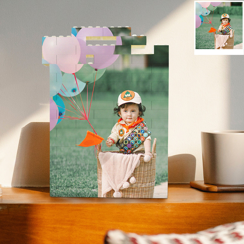 Personalisierter Fotoblock Puzzle Individuelles Baustein Porträt Geschenk zum Jubiläum