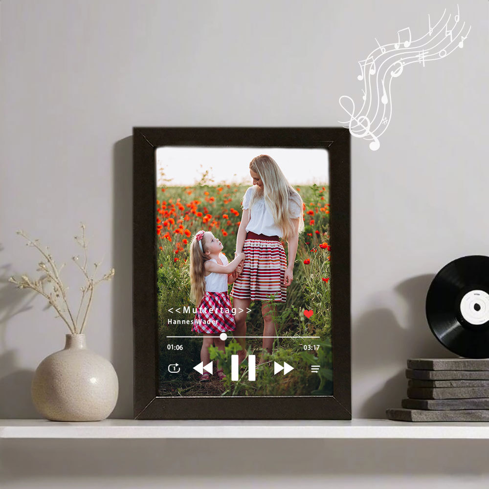 Personalisierter Musikrahmen mit mehreren Bildern und ganzer Songwiedergabe