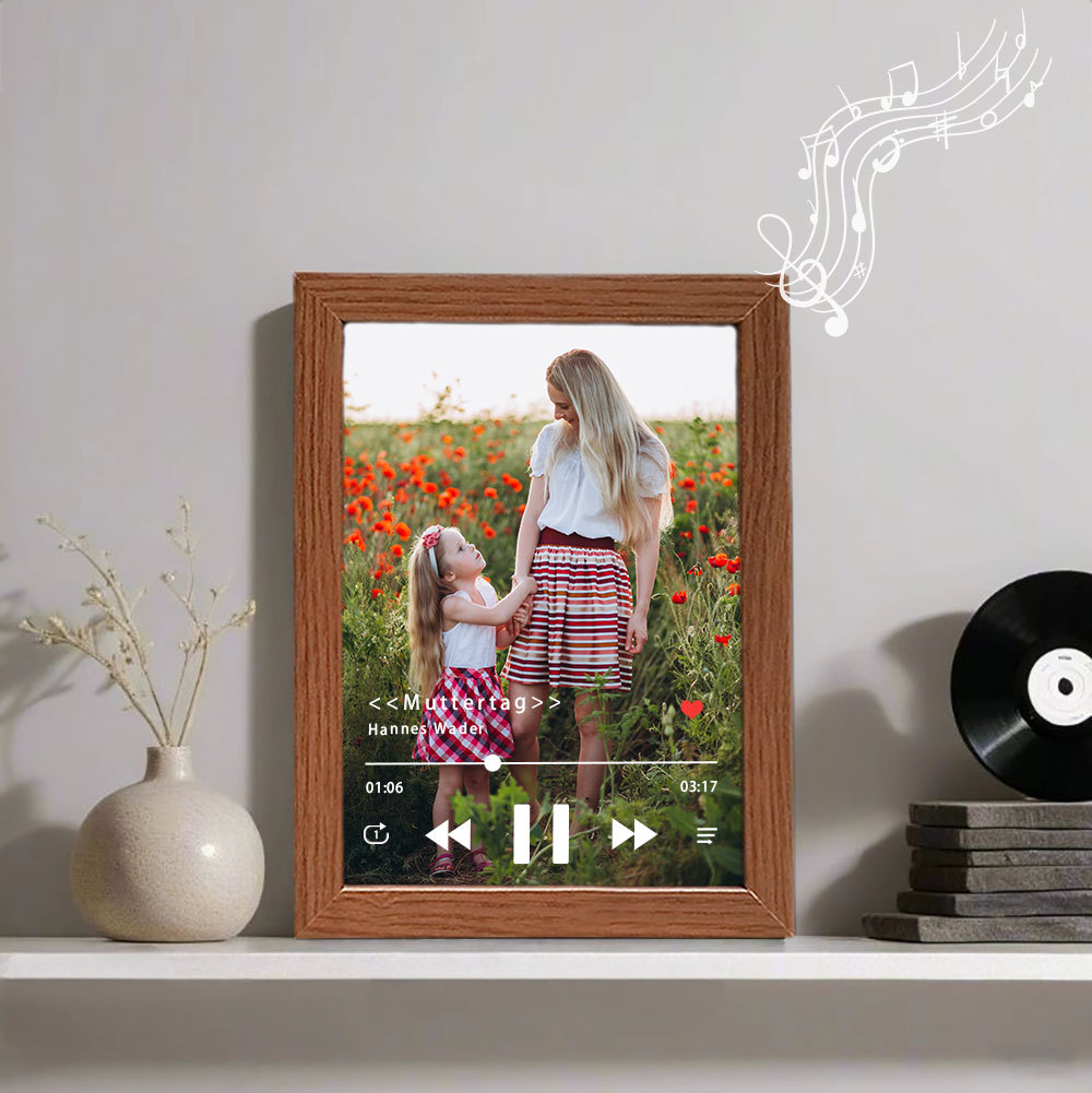 Personalisierter Musikrahmen mit mehreren Bildern und ganzer Songwiedergabe